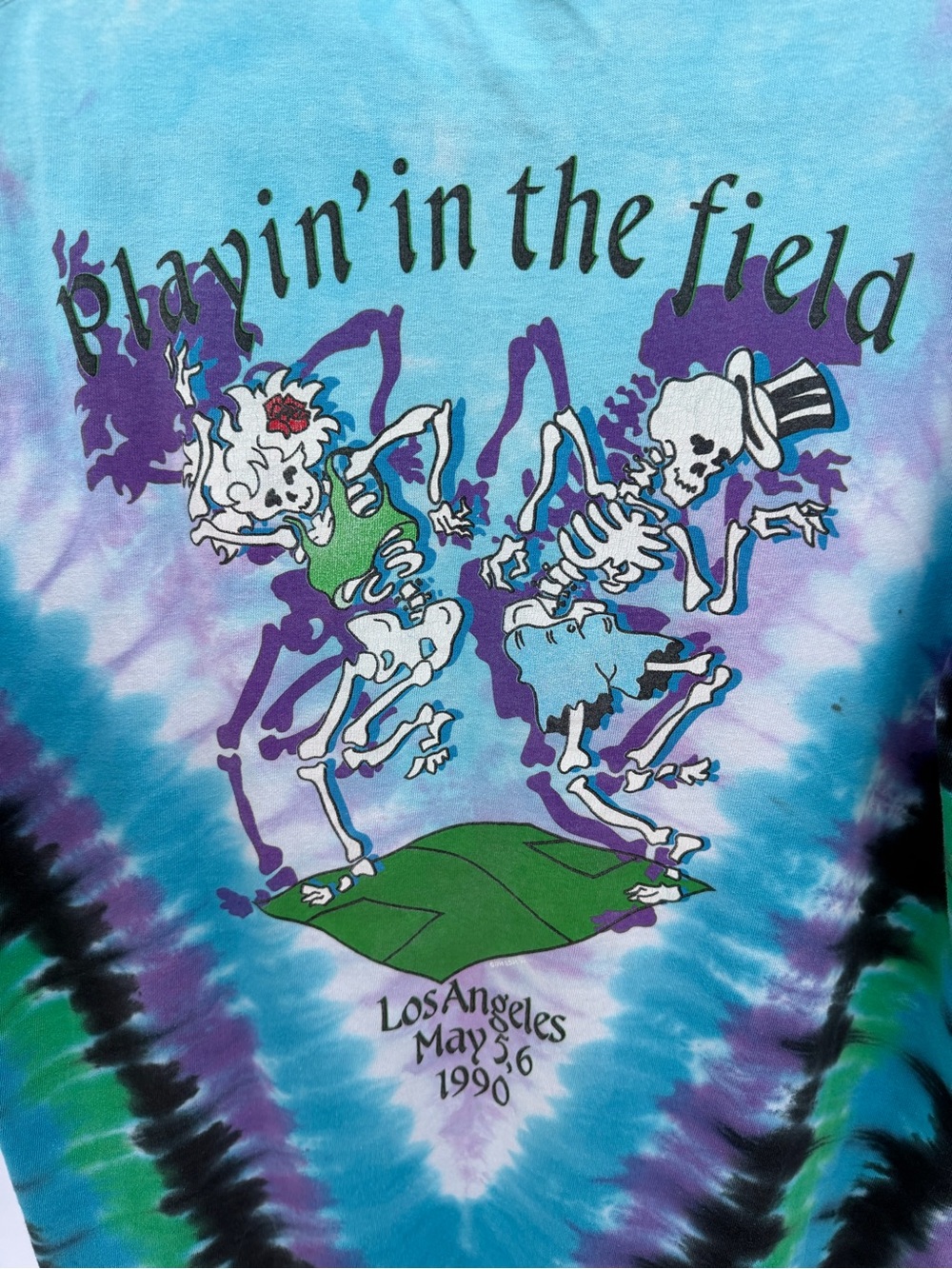 Grateful Dead 1990 Los Angeles Olympic Velodrome Soccer Tie Dye T-Shirt L - Picture 7 of 8